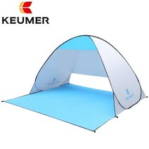 미군텐트 밀리터리텐트 팩 소재 모래주머니 2P keumer 2020 자동 포장 가능 캠핑 uv 보호 팝업 비치 야외 레크리에이션 관광 용 방수, 은백색 텐트
