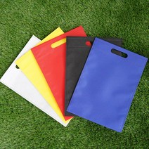 디더스트백 12 부직포가방 일자손잡이형 10장-타포린백 쇼핑백 파우치, 4호_40X50(10장) 4.블랙