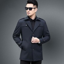 남성 트렌치 코트 봄 가을 캐주얼 하프 코트 루즈핏 데이리 아우터 재킷 오버 맥코트 YMY