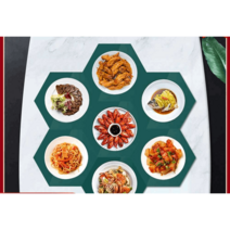 식탁용인덕션 빌트인 게이트렉 밀프렙 버너 테이블, 딥그린 1인 3세트