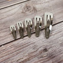 실버 삼각 똑딱핀 1P 사이즈선택 헤어핀 만들기 재료 부자재 악세사리 리본 공예 DIY 원데이클래스 머리핀 원단 소품 기본 문센