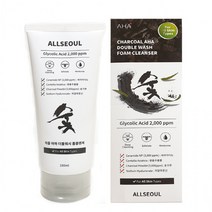 숯 아하 모공 각질 제거 폼 클렌징 시카 케어 이마 좁쌀 얼굴 개기름 모낭충, 차콜아하폼클렌징 180ml
