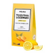 윌리비 뉴질랜드 마누카꿀 11% 프로폴리스 캔디, 레몬