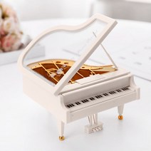 레인몰 미니어처 소품 화이트 그랜드피아노 오르골