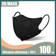 덴탈 먼지 위생 건강 칼라 마스크3D 디자인 일회용 얼굴 마스크 Chirurgical 4 레이어 Meltblown 부직포 페, 03 Black 100PCS, 한개옵션1