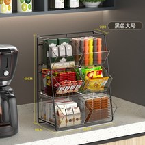 커피 캡슐통 홈카페 36구 거치형 애견카페 미용실 40구 네일샾 서랍형 인테리어, 블랙 라지
