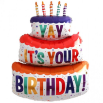 [당일발송] 케이크풍선 케잌풍선 3단 은박풍선 초대형 생일케익 생일 파티풍선 가랜드 1m, 1) 풍선 (100X61)