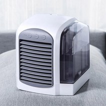 리빙에디션 탁상용 무드등 냉풍기 휴대용 미니 에어 쿨러 LED 선풍기 에어컨 냉방 얼음, LED탁상냉풍기 블루