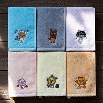 카카오프렌즈 해피 고리 주방 핸드타올, 그레이(프로도), 6개