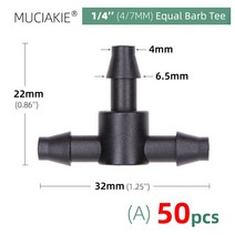 잔디 텃밭 스프링쿨러 MUCIAKIE-관개 노즐 용 정원 급수 커넥터 24 종류 스프링클러 피팅 호스 커플 링 어댑터 티 평등 차단, Ax50pcs, 01 Ax50pcs
