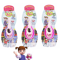 콩순이 1단계칫솔x3개 영유아칫솔 3세미만 아기칫솔 초극세모 부드러운모, 콩순이칫솔1단계(3개/랜덤)