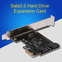 Pci-e-sata 3.0 내부 6gbps 포트 디스크 확장 카드 pc용 듀얼 SATA3.0 인터페이스 컨트롤러 어댑터, 없음