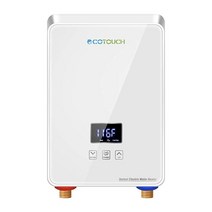 없는 온수기 전기 5.5kw 240V ECOTOUCH 사용 포인트 온수기 디지털 디스플레이 자체 변조 기능이 있는 전기 순간 온수기 과열 보호 화이트, White, 하얀색, White