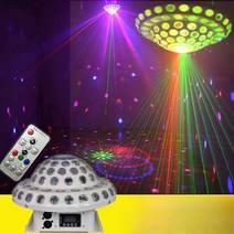 명절 노래방 조명 춤 댄스 파티 홈 네온 빔, 6색 LED + 패턴 레이저