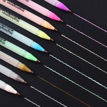 육오빠 화이트 컬러 젤펜 다꾸펜 캘리그라피 펜 젤리 다이어리 수성 잉크 드로잉 흰색 데코, 퍼플