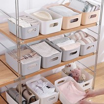 가성비갑! 깔끔한 수납바구니 3크기 3색상, 가성비갑_바구니_그레이_중형