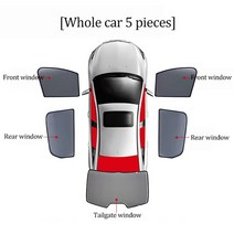 자동차 그늘 창문 차양 유리 커튼 선 쉴드 윈드 스크린 커버 클립 포드 랩터 F150 -, [05] 5pcs