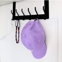 미니플랜 무타공 문걸이 도어 행거 후크 옷걸이, 블랙 12구