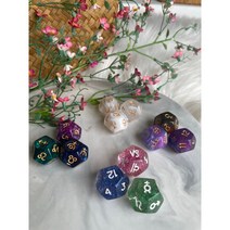 점성술 주사위 별자리 주사위+주사위보관파우치+한글설명서, Silver Sky Pattern Dice