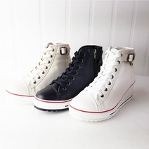 아크라 리암 여성 키높이 하이탑 웨지 스니커즈 6.5cm
