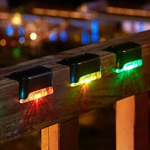 태양에너지 정원 방수 장식 태양광 계단 조명 태양열 led 조명 야외 조명 태양열 벽 램프 솔레어 외부 테라스 정원 벽 태양열 램프 장식 조명, 블랙 쉘-rgb, 20개