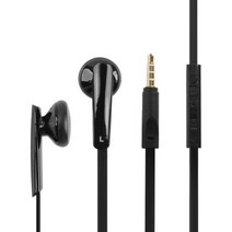 BiLe LG X4/X5/X6 3.5mm 이어폰 미국식 유럽식 호환, 블랙, BiLeBU920