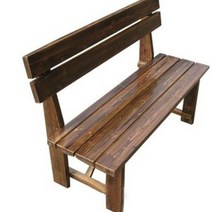 버스정류장의자 지하철의자 플라스틱벤치 야외벤치제작 단단한 나무 의자 탄화 나무 벤치 공원 야외 방부제 나무 식당 의자 발코니 긴 의자 더블 벤치, 1미터 탄화 바니시(농축)