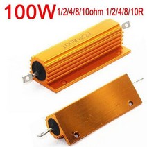 튜브 앰프 테스트 더미 부하 전력 증폭기용 금속 저항기 100W 와트 1ohm 1R 2ohm 4 ohm 4R 8ohm 10ohm 10R, 단일, 1개, 4ohm 4R