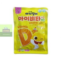 비타민D 유아 비타민C 비타 아연 40정 상어 아기 핑크퐁 씹어먹는 아이 D 키즈 비타민, 999