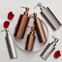 모나코올리브 모던 스텐 브론즈 샴푸 린스 리필 디스펜서, 550ml, 샴푸디스펜서 브라운