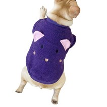Pug 의류 겨울 개 까마귀 코트 의류 슈나우저 Corgi 프랑스 불독 Bichon Shiba Inu 푸들 Frenchie 개 옷 복장, 보라, 에스