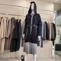 블루페페 SH02 벨트탈착 후드형가디건BK 204KSG001