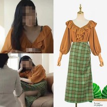 32 정은채 체크 트임 롱 스커트 방송 영화 예능 드라마 연예인 룩 풍 스타일 패션 코디 아이돌