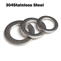 스테인레스 스틸 플랫 와셔 금속 가스켓 블랙 링 플레인 M1.6M2 M2.5 M3 M4 M5 M6 M8 M10 M12 M14 M16 M18 M20 M22 M24, [01] M1.6x4x0.3 (100pcs), [01] 304 Stainless Steel