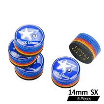 CRICAL 레인보우 팁 당구 팁 SX/SS/S/M/MH/H 11mm/14mm 5pcs 풀 큐 팁 스누커 큐 팁 당구 큐 헤드 당구 액세서리, 14mm SX