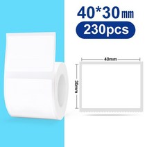 페이지라벨기 송장프린터 라벨링기 스티커출력기 네임 Niimot-21/3S 용 감열지 프린터 다채로운 접착 용지, 01 3 Rolls-C02-4030