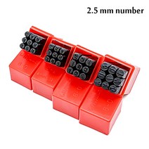 레이져각인기 각인기계 레이저마킹기 편지 스탬프 또는 금속 숫자 알파벳 인쇄 가죽 손수 조각 도구 DIY 공, 02 2.5MM Number Set