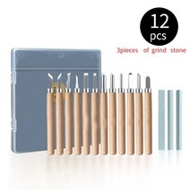 우드카빙 나이프 조각칼 조각도 세트 초보자를위한 12pcs3pcs 나무 조각 도구 sk2 탄소강 조각 칼 키트 amp 직업 목공 도구 목판화 칼, 12개