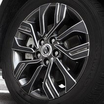 [브레든] 티볼리 에어 차량용품 휠스티커 17인치 튜닝 카본 홀로그램, 17인치_유광카본블랙