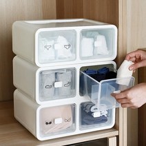 서랍형 옷장안 아기옷 수납장 속옷 양말 보관함 여자, 칸막이 없음-화이트