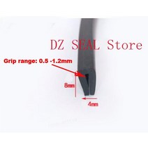 창문틈새막이 창틀 창문 틈막이 막풍이 미터 채널 자동차 창 에지 가드 고무 씰링 스트립 자동 유리 트림 샤워 도어 개스킷 도어 절연, 4x8mm