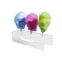 Premium Clear Acrylic Cotton Candy Holder with 3 Cotton Candy Glow Sticks Included, 1