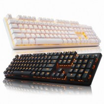 ABKO HACKER K590 축교환 레인보우 게이밍 기계식 (블랙 청축/갈축/적축 화이트 청축) 키보드, 블랙적축
