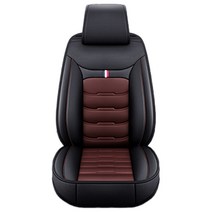 오토핏 4D 가죽 시트커버 앞좌석2 뒷자석1 팔쿠션2 목쿠션2, 블랙브라운