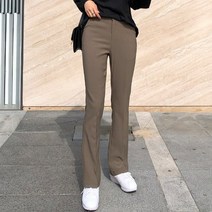 바잉몰 [기모]여성 누구나C 가을 겨울 스판 세미 부츠컷 롱슬랙스