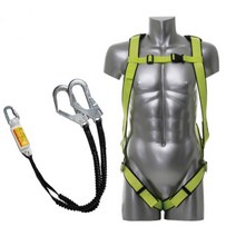 허리벨트없는 더블훅죔줄 경량 전체식 안전그네 안전벨트 중작업, 전체식 더블엘라 적훅