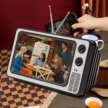 스마트폰확대스크린 욕실 침대 탁상용 스탠드 돋보기 확대경, 확대스크린(TV형/그레이)