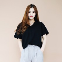 티데일리 30수 브이넥 반팔티 티셔츠 반소매