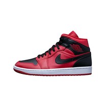 Jordan 남성용 조던 1 미드 554724 660 리버스 브레드 - 사이즈 10 체육관 레드/블랙/화이트