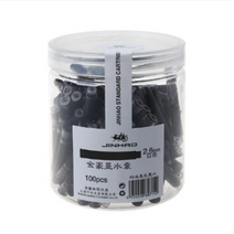 100pcs jinhao 유니버설 블랙 블루 만년필 잉크 sac 카트리지 2.6mm 리필 학교 사무실 편지지|만년필|, 1개(A1), 단일, Black_